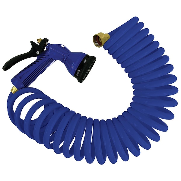 Newalthlete Blue Coiled Hose with Adjustable Nozzle NE3448434 - main